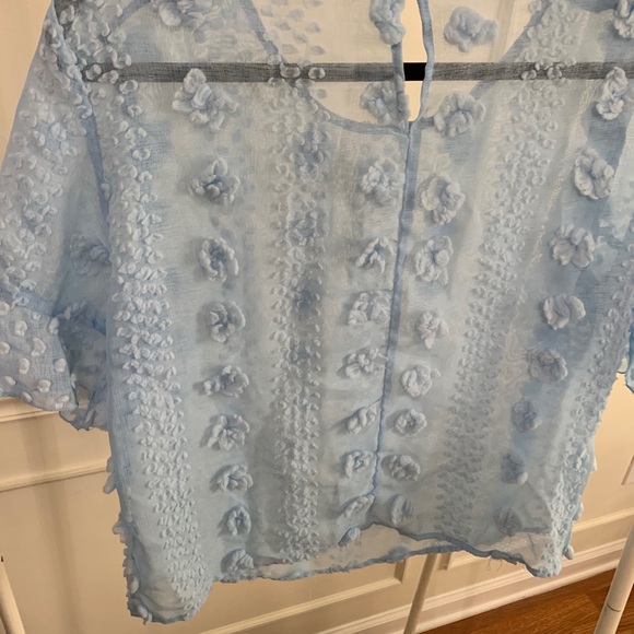 Sheer blue blouse - Picture 3 of 3